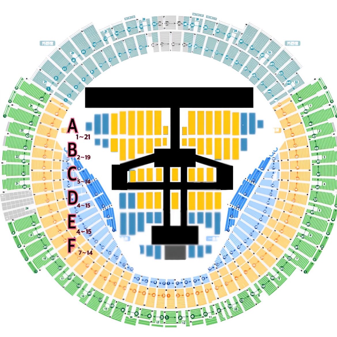 京セラドーム大阪 アリーナ座席表京セラドーム大阪座席表ねっと