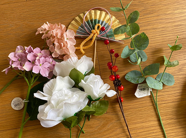 100均DIY お正月しめ縄飾り 花材費800円