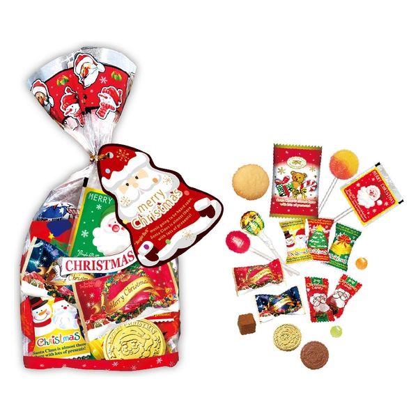 お菓子 詰め合わせ クリスマス袋付き！サイズもいろいろ！スナックセットomtma9026k クリスマスパーティ 販促品 粗品 ノベルティ イベント駄菓子