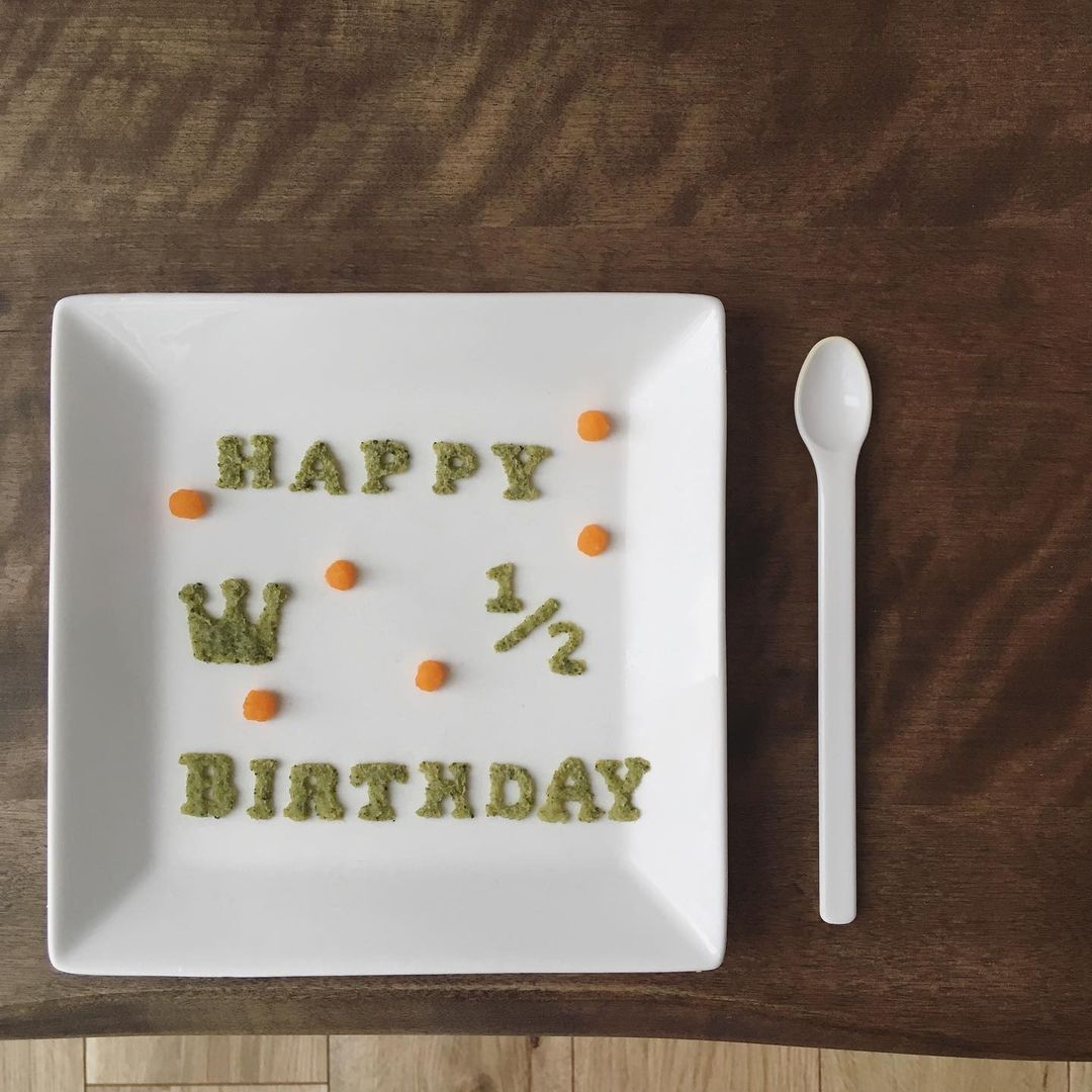 ハーフバースデーに♪材料３つでカンタン！離乳食プレート2ツナギのお米マガジンお米マイスター・米食味鑑定士が美味しいお米の情報をお届けするお米マガジン