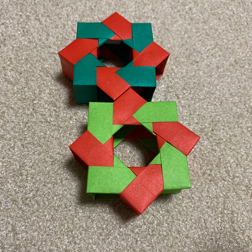 クリスマス折り紙 ポインセチア リース 立体 折り方 2 Origami Christmas Poinsettia wreathtutorial niceno1