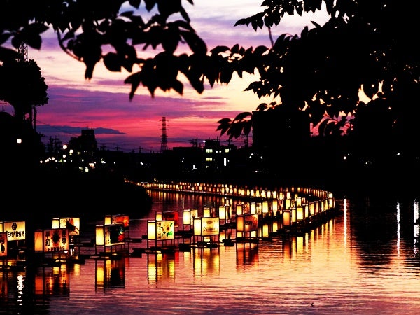 杉戸町 第26回古利根川流灯祭お知らせ株式会社杉戸タクシ