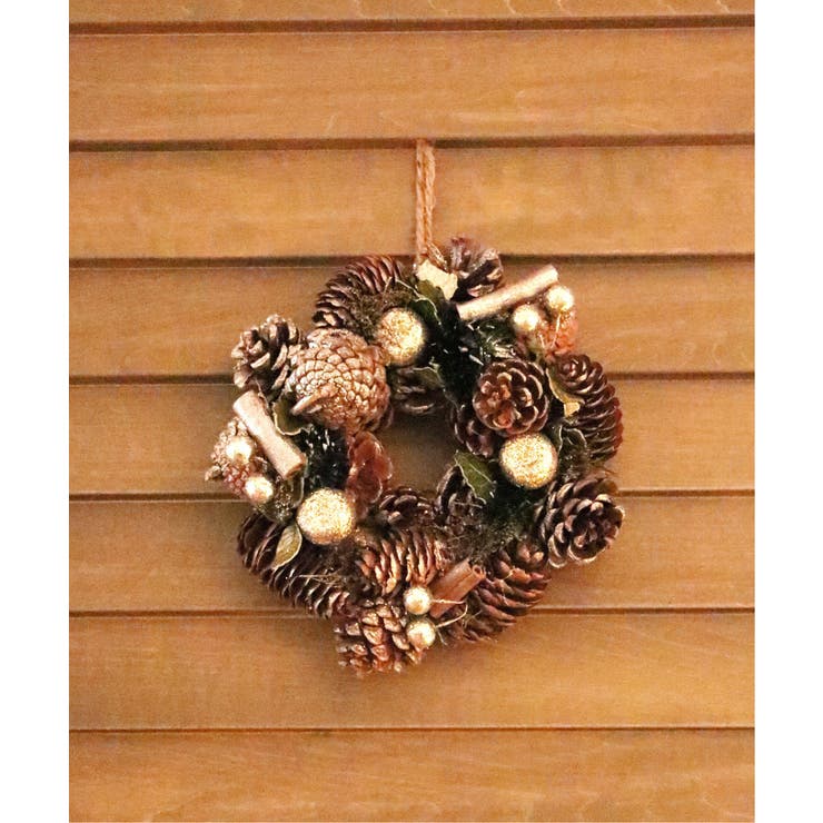 クリスマスナチュラルリース レッドグリッター Sサイズリース ギフトと雑貨の店 トレフール思わず笑顔になるステキな生活雑貨