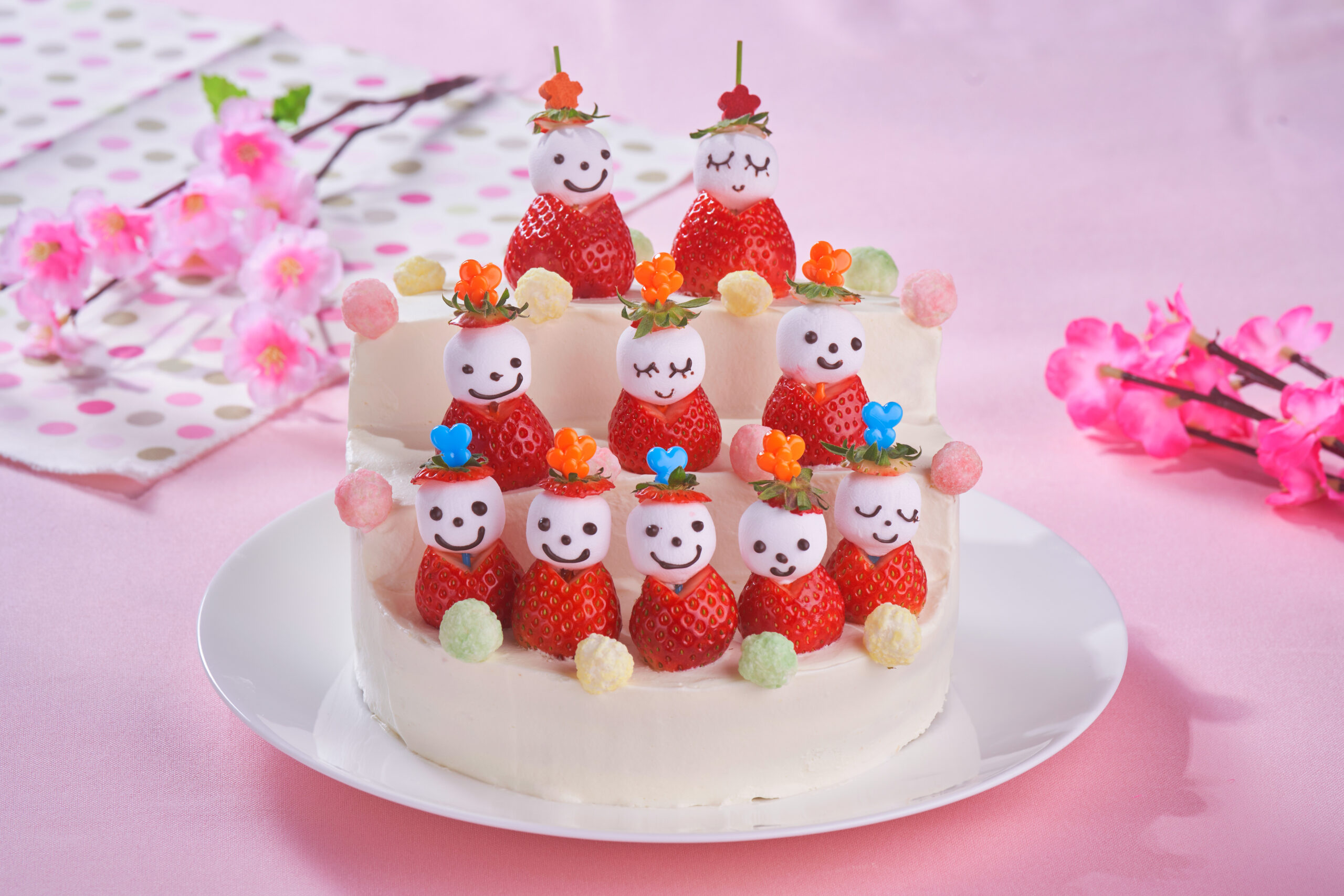 ホットケーキでひな祭り菱餅◆卵不使用