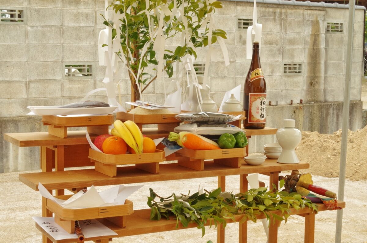 仏式地鎮祭 お供え物の写真素材 - PIXTA