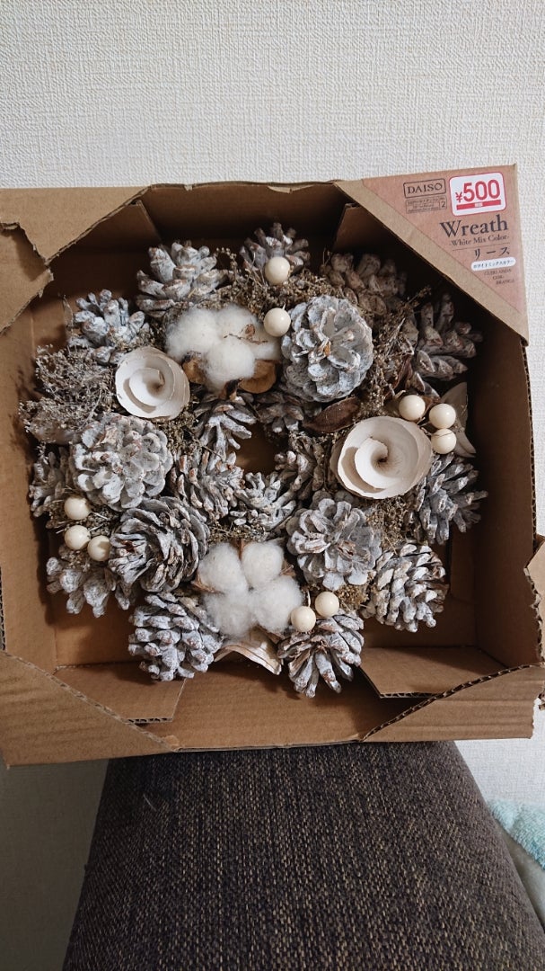 クリスマスリース ダイソー購入品で 娘とクリスマスリース作り♪LEE