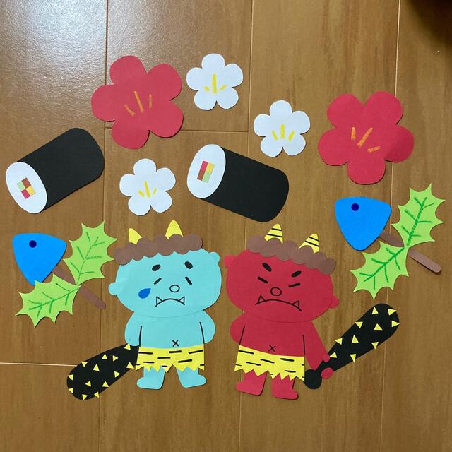 節分 鬼 壁面飾り 新聞紙で作る 「節分の鬼飾り」高齢者介護を