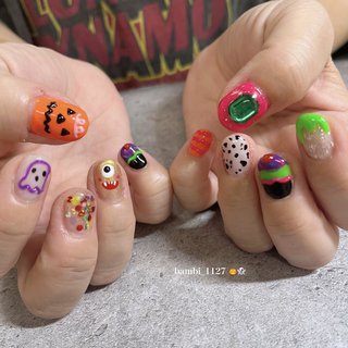 ネイルチップ ハロウィン ジェルネイルチップ お菓子