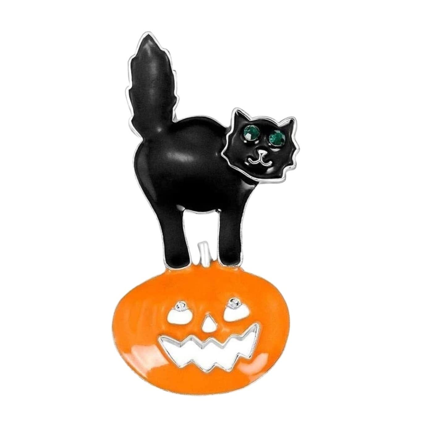 ハロウィンカボチャ刺繍ブローチハンドメイド