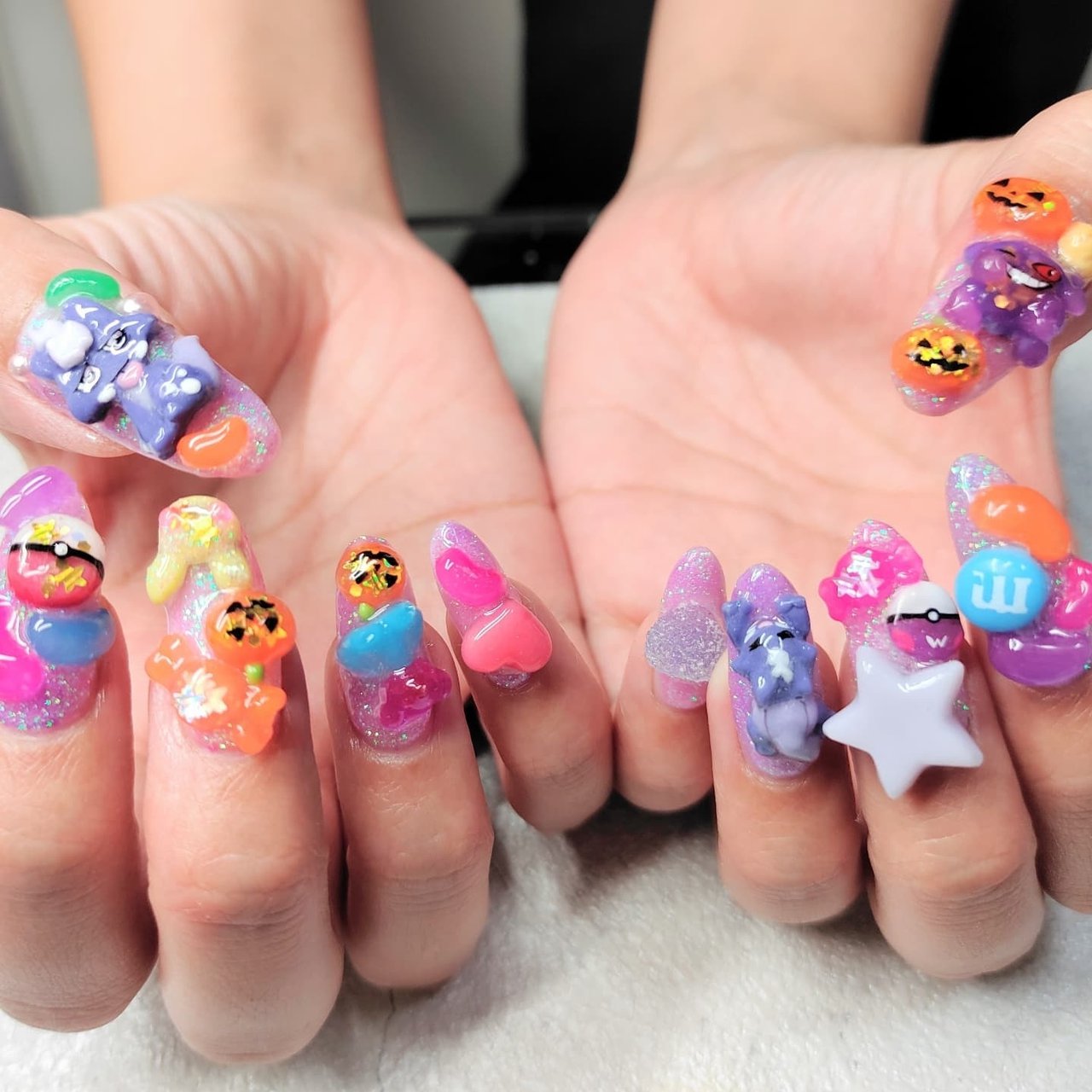 A55 ハロウィン ミイラ おばけ お菓子 リボン コウモリ ネイルチップ ネイルチップ つけ爪ゆめものがたり✿·͜·ᰔ 通販18334795Creema クリーマ