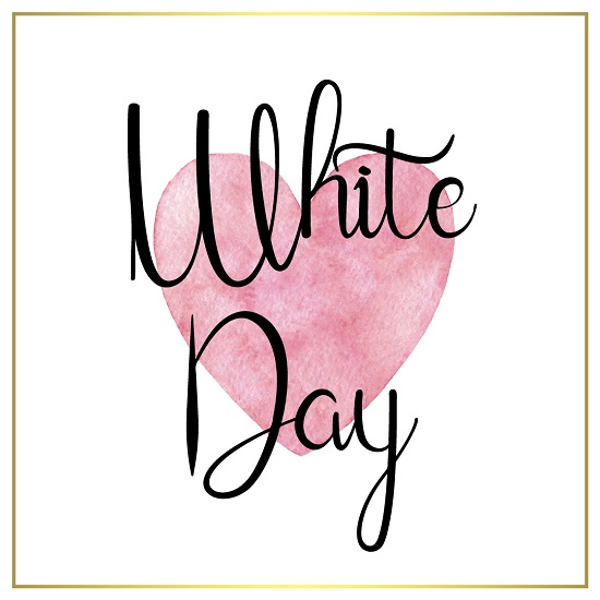 ハッピーホワイトデー水色ベース・リボンデザインリボン型 ミニフラッグ 遮光・両面印刷61007- 販促用品通販のサインモール