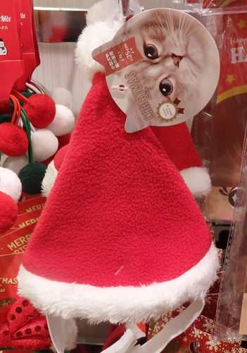 セリアのクリスマス衣装やカチューシャでサンタやトナカイに変身