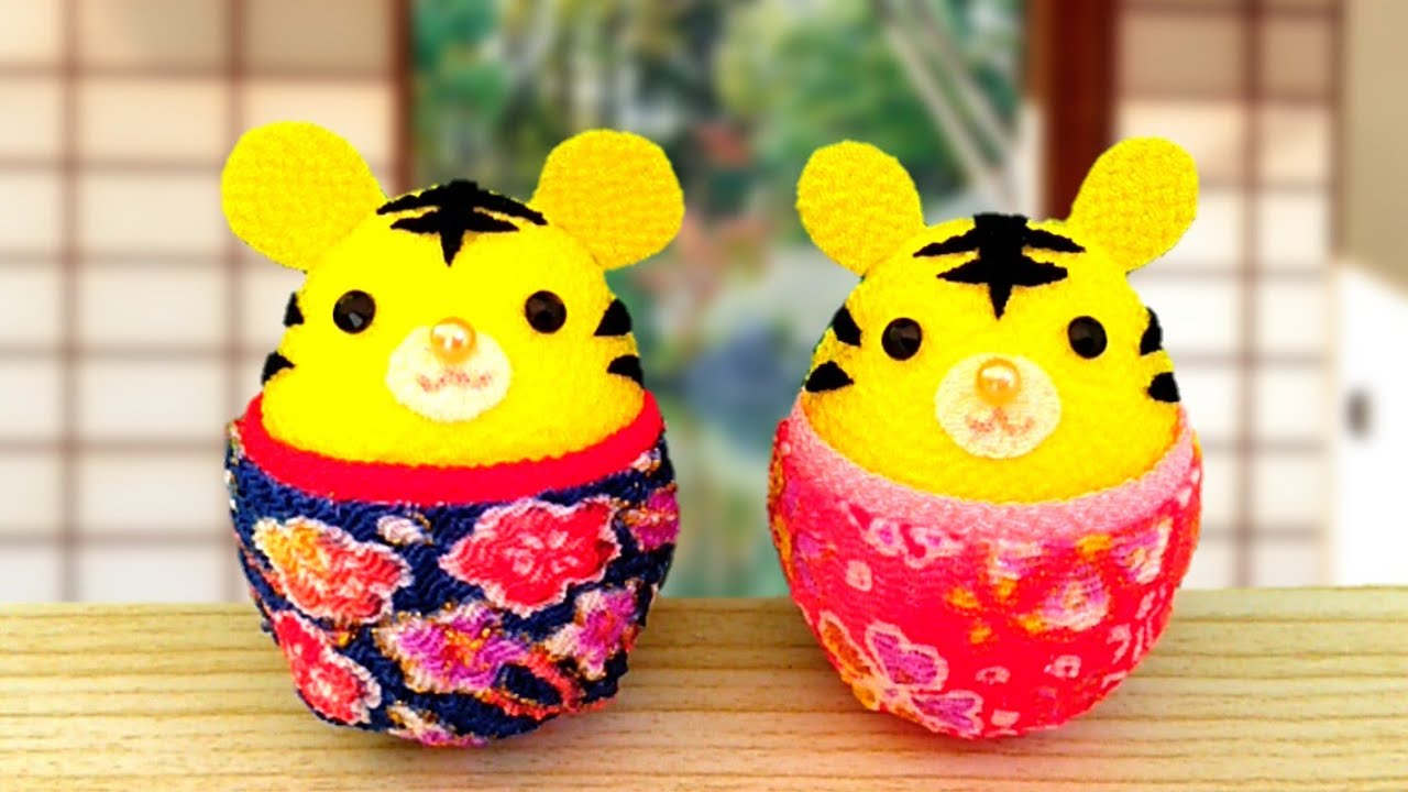 簡単2枚はぎちりめんで作る干支飾りにょろにょろへび巳 へびへびシリーズ4作り方・型紙A Snake plush Tutorial& Pattern ショート