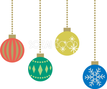 クリスマス 飾りラインイラストなら、小学校・幼稚園向け・保育園向けのかわいい無料イラストお試しフリー素材 カット がいっぱいの安心サイトへどうぞ