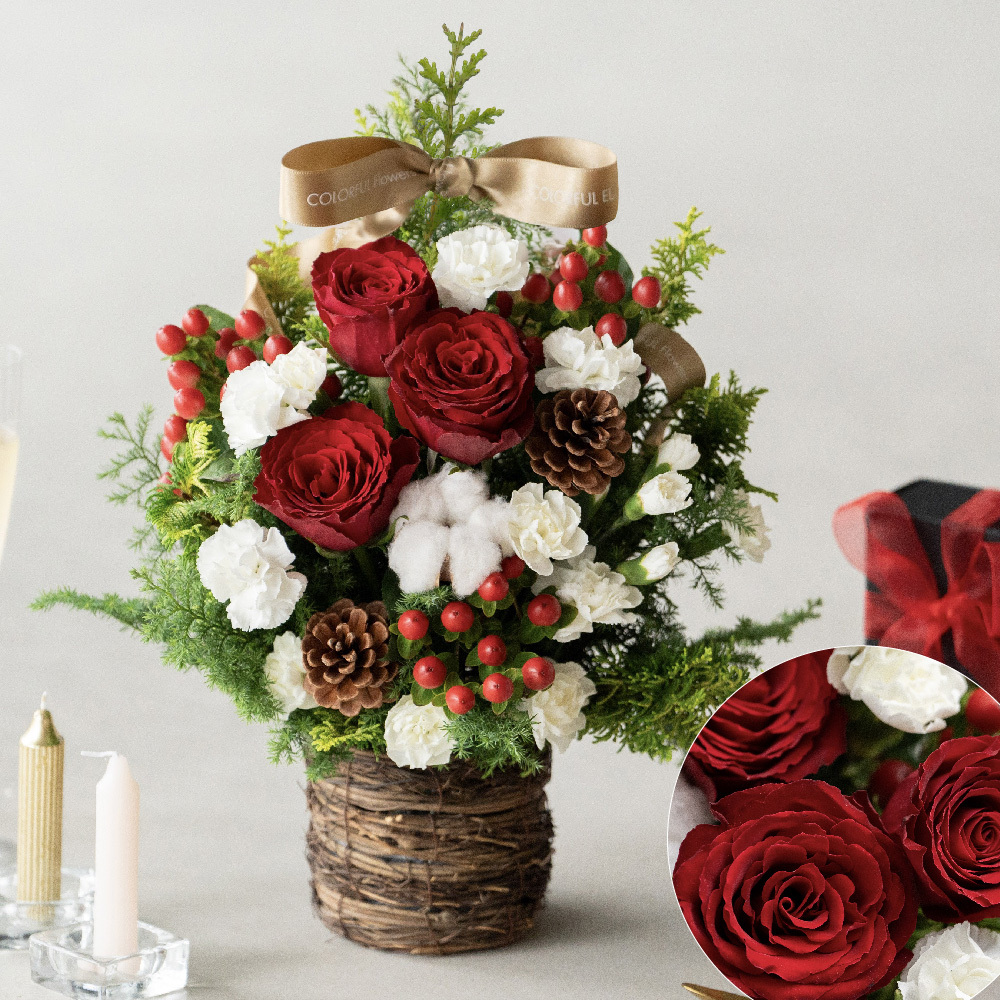 クリスマスのフラワーアレンジ 年末年始を華やかに飾ろう株式会社ハクサン花や植物、園芸資材を取扱う花卉園芸界の総合商社 種苗会社