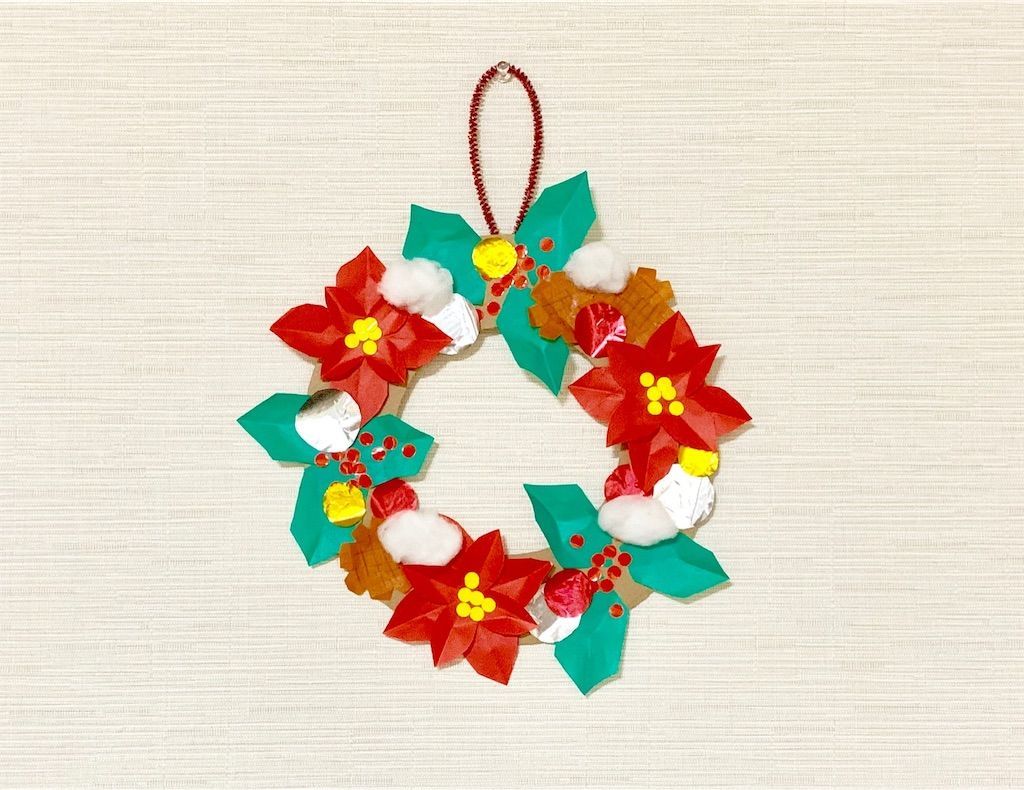 折り紙でクリスマスツリーの折り方！一枚立体的な簡単な作り方セツの折り紙処