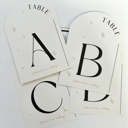 テーブルナンバーセット 16卓分 結婚式 テーブルナンバー 5枚 ゲストテーブル アルファベット その他