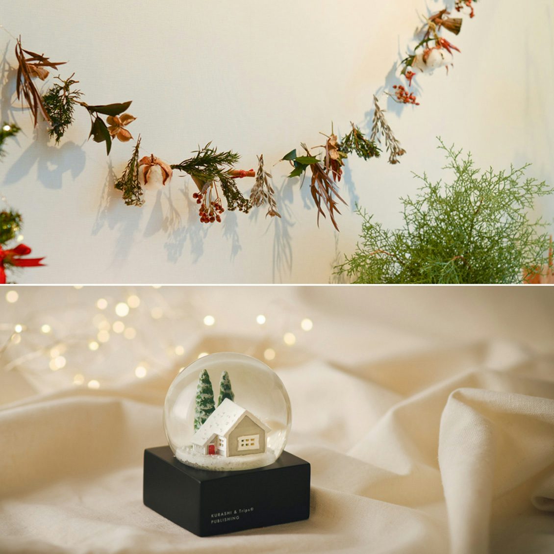 木の実のクリスマスリース ドライフラワー リース クリスマス 冬