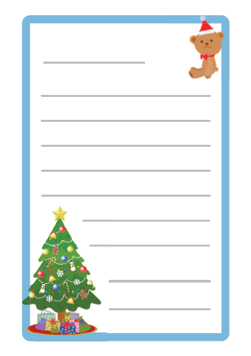 無料素材プレゼントを持ったサンタクロースが可愛いクリスマスカードのイラストテンプレート