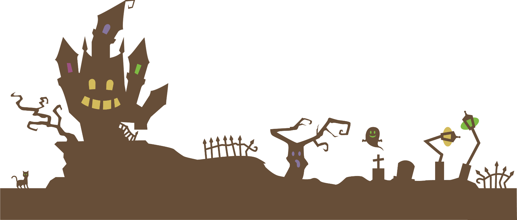 ハロウィーンのお化け屋敷のセット 怖い古い家のベクトルシルエット 神秘的な不気味な家 ブラックハロウィン城 ハロウィンパーティーのチラシや招待テンプレートのためにストックベクター ©Alenika 417244214