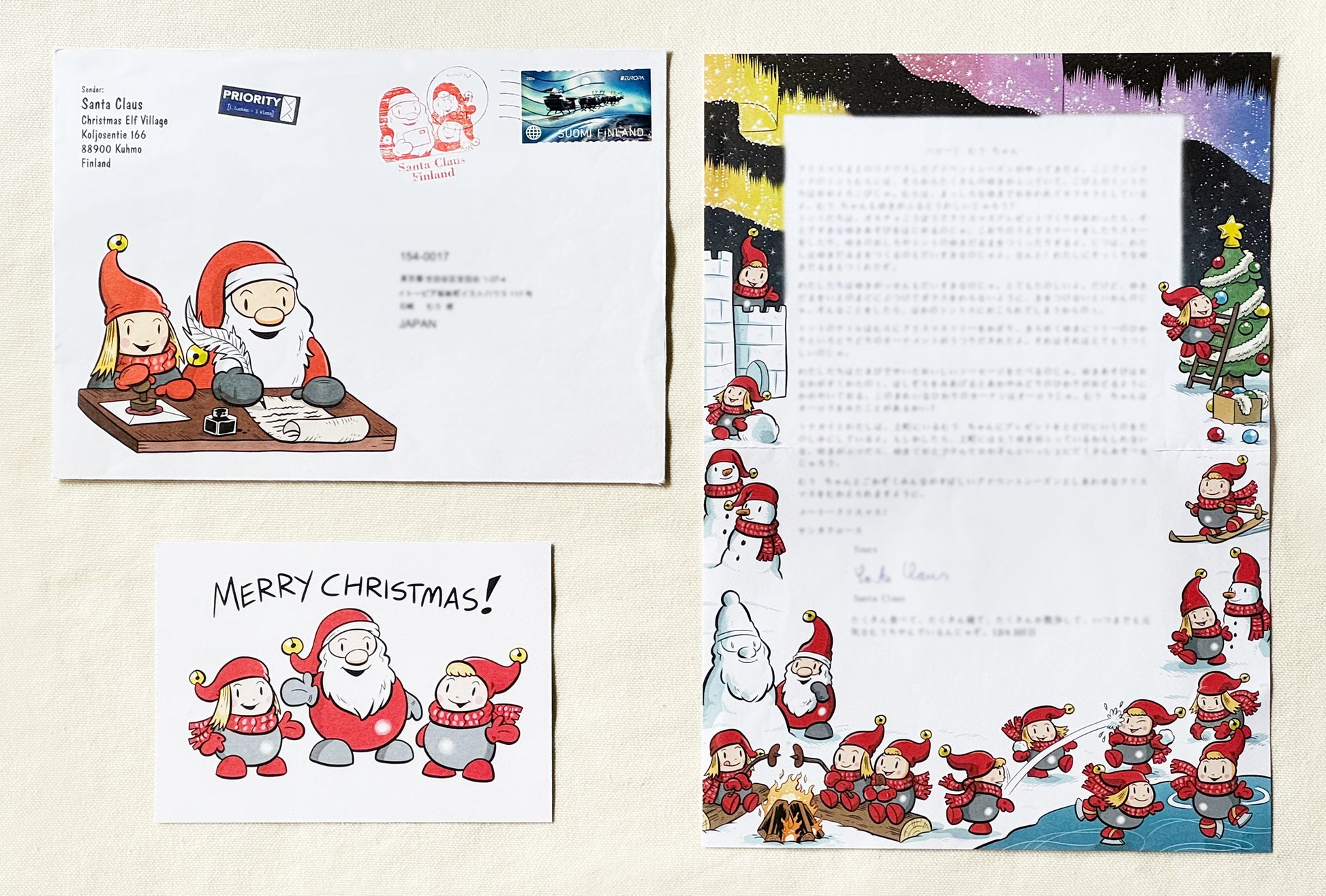 2024年クリスマス サンタクロースに英語でお手紙を出す方法 テンプレートありカラフル日和。0歳からのおうち英語