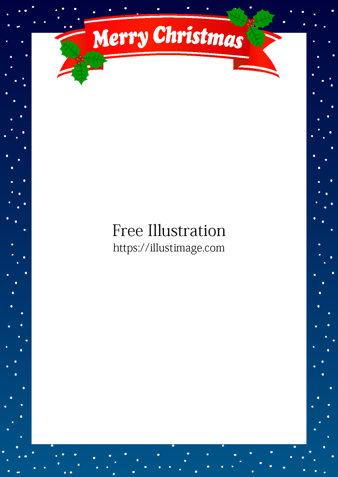 クリスマス 枠イラストなら、小学校・幼稚園向け・保育園向けのかわいい無料イラストお試しフリー素材 カット がいっぱいの安心サイトへどうぞ