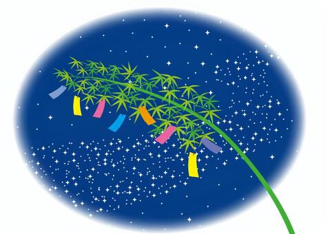 七夕祭りの飾りイラストレイン🚂 - イラスト無料素材