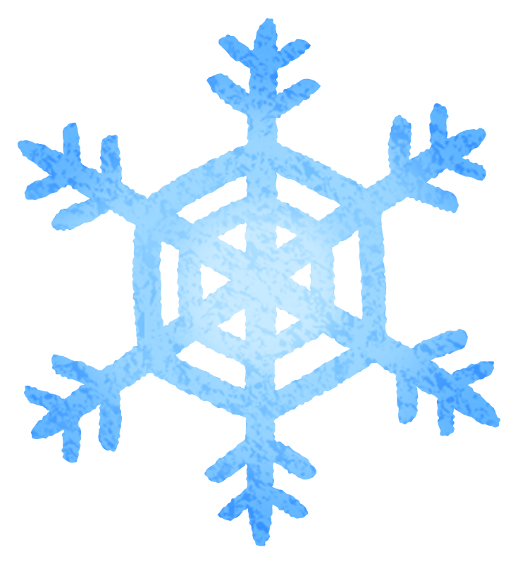 カラフルな雪の結晶イラスト