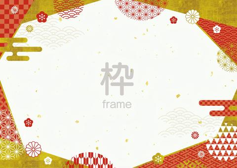 フリーイラスト扇子と花の2種類のお正月のバナーのセットでアハ体験GAHAG著作権フリー写真・イラスト素材集 - GAHAG著作権フリー写真・イラスト素材集