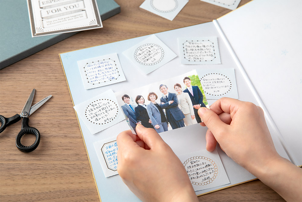 手作り色紙 花束の寄せ書きの作り方