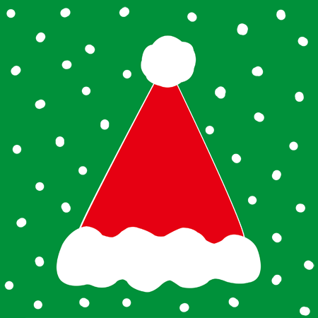 クマのセーターとサンタクロースの帽子 かわいいクリスマスイラスト無料 フリー86889素材Good