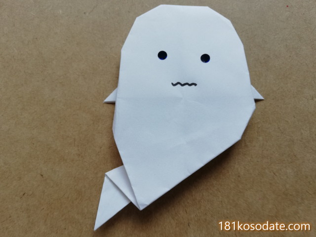 ハロウィン折り紙 おばけの簡単な作り方～How to make an easy origami ghost～簡単折り紙教室