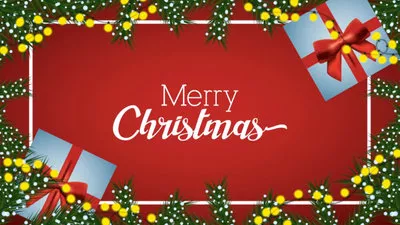 滑らかな連続ループできらめくライトをフィーチャーしたクリスマスツリーアニメーション