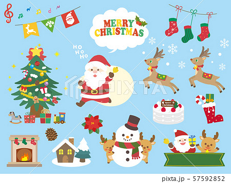 キラキラと可愛いクリスマスツリーのイラストのイラスト素材82513974- PIXTA