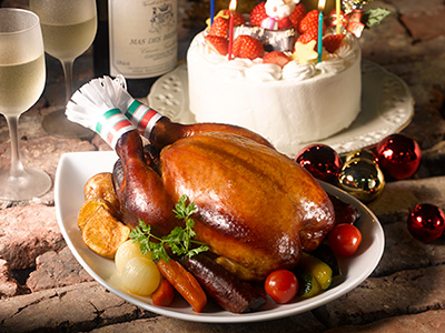 サンタと雪だるまのクリスマス弁当