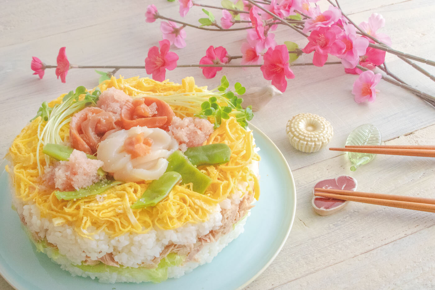 可愛い♥︎雛壇ちらし寿司 ひな祭り・雛人形寿司・桃の節句