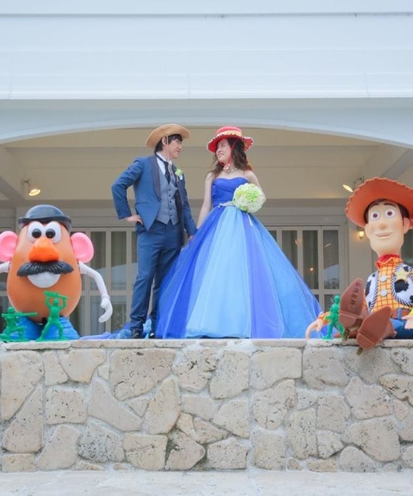 結婚式招待状DOGいぬフレッシュブルー結婚式招待状ならいっぽ