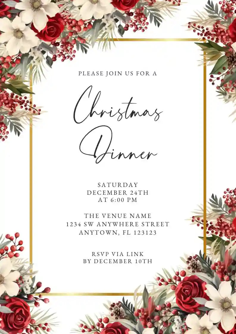 クリスマスパーティーの招待状のお祝いのテンプレート フリー素材PSD無料ダウンロード - Pikbest