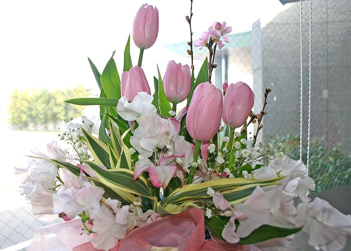 ひなまつりのフラワーアレンジメントフラワーアレンジメント教室 フロラシオン大阪