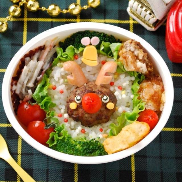 クリスマスにも♪可愛いハンバーグのトッピング