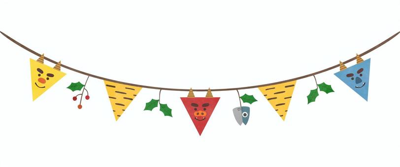 2月 節分 ガーランド 壁面飾りの通販 by tomori♡壁面飾りラクマ