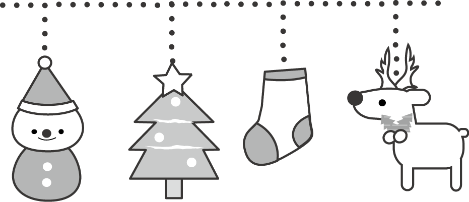 ノルディック柄 クリスマスラインセット モノクロのイラスト素材58482460- PIXTA