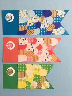 工作ネタ こいのぼりと菖蒲Koinobori and irisflowers ５月春壁面飾り高齢者レク・OT・デイ保育知育おりがみJapanese Traditions