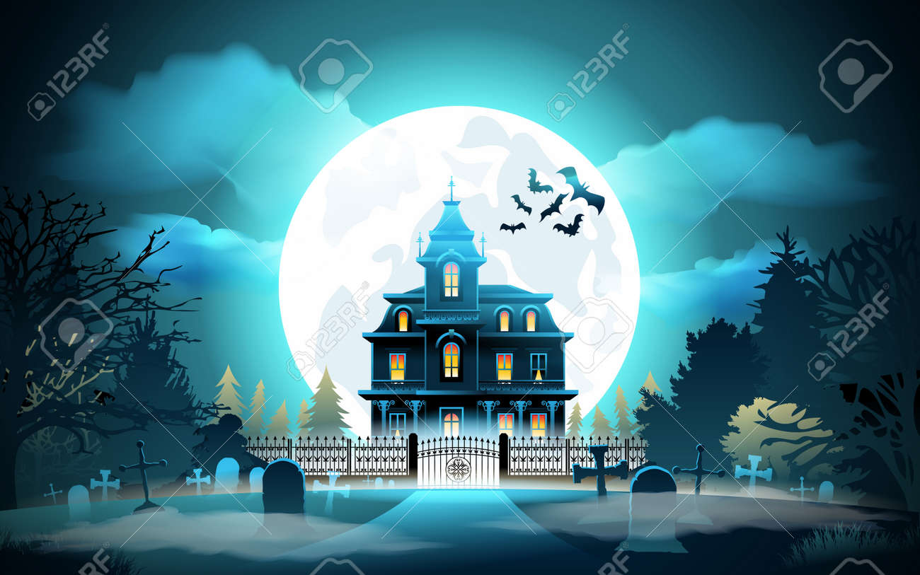 ハロウィンの風景イラスト 無料画像 - Public Domain Pictures