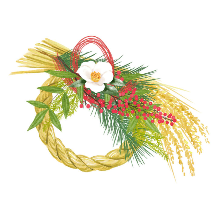 梅と扇の正月飾り ベクターイラスト239447233- イメージマート