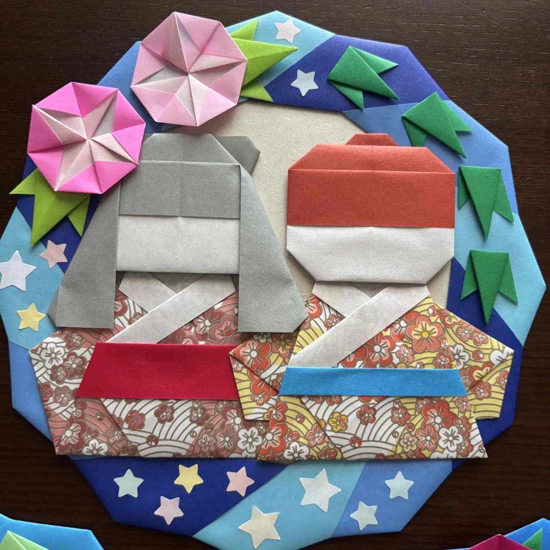 七夕リース折り紙日和