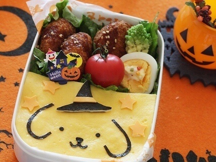 🎃👻🍭ジャックオランタンの 包まないオムライス オムすびでハロウィン弁当🎃