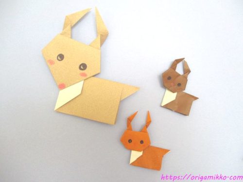 トナカイの折り方 おりがみ: ぽんぽこの絵手紙、字手紙、消しゴムはんこ