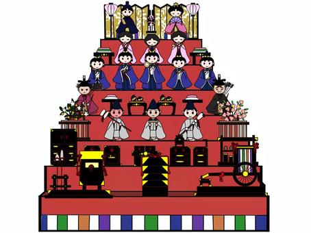 ひな祭りイラスト おひな様 3段飾り2 - 商用利用可能な写真素材・イラスト素材ならストックフォトの定額制ペイレスイメージズ