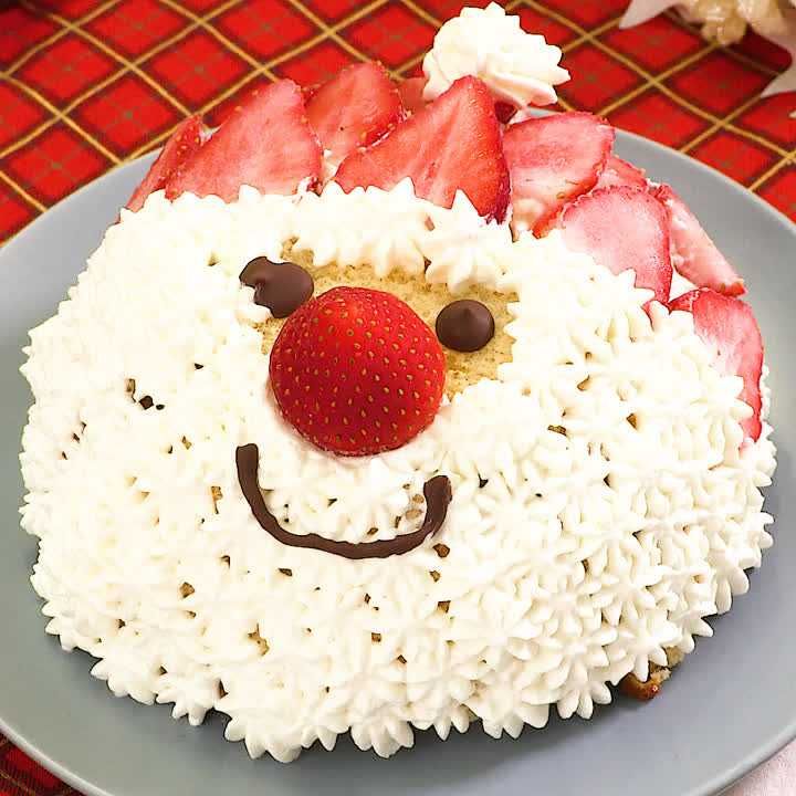 今年は可愛いサンタクロースのケーキを作った♪ - ケンボーのブログ